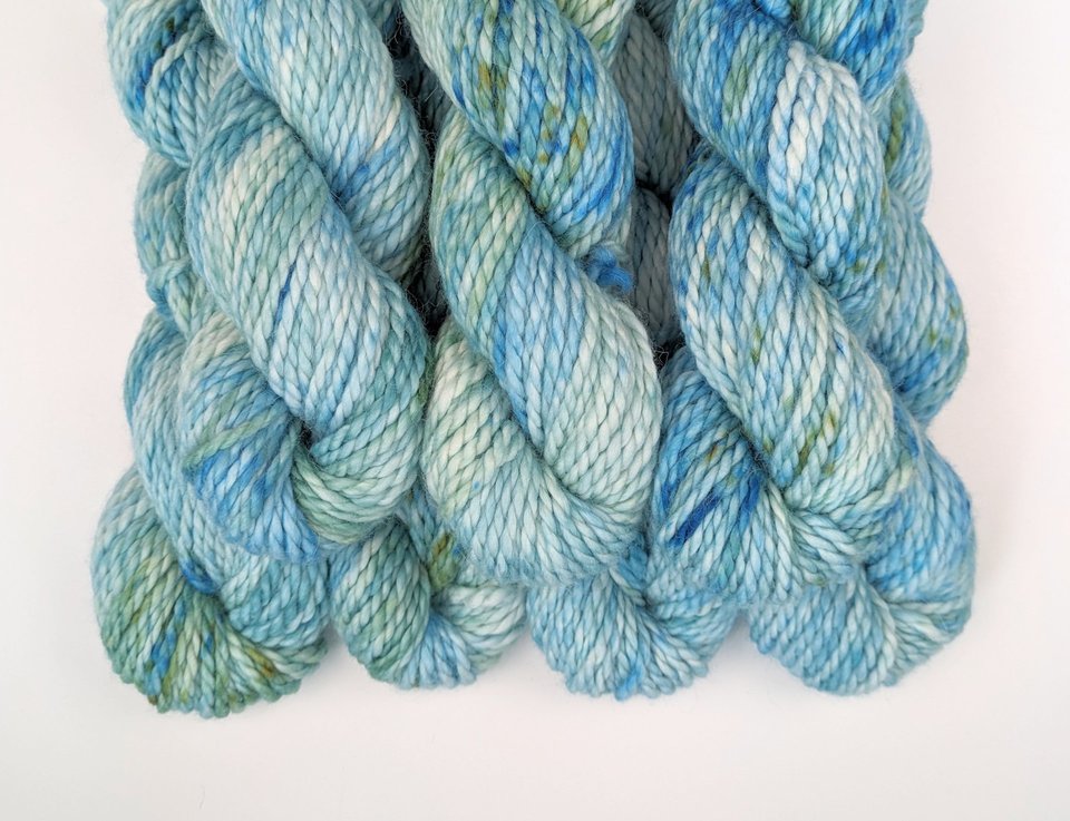 Hand Dyed. Hand Painted Yarn - Baby Alpaca / Merino - After The Rain