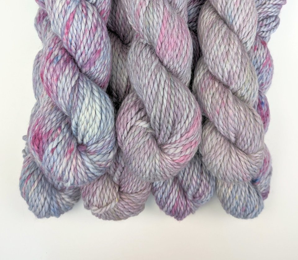 Hand Dyed. Hand Painted Yarn - Baby Alpaca / Merino - Calm Before The Storm