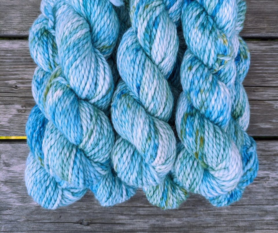 Hand Dyed. Hand Painted Yarn - Baby Alpaca / Merino - After The Rain