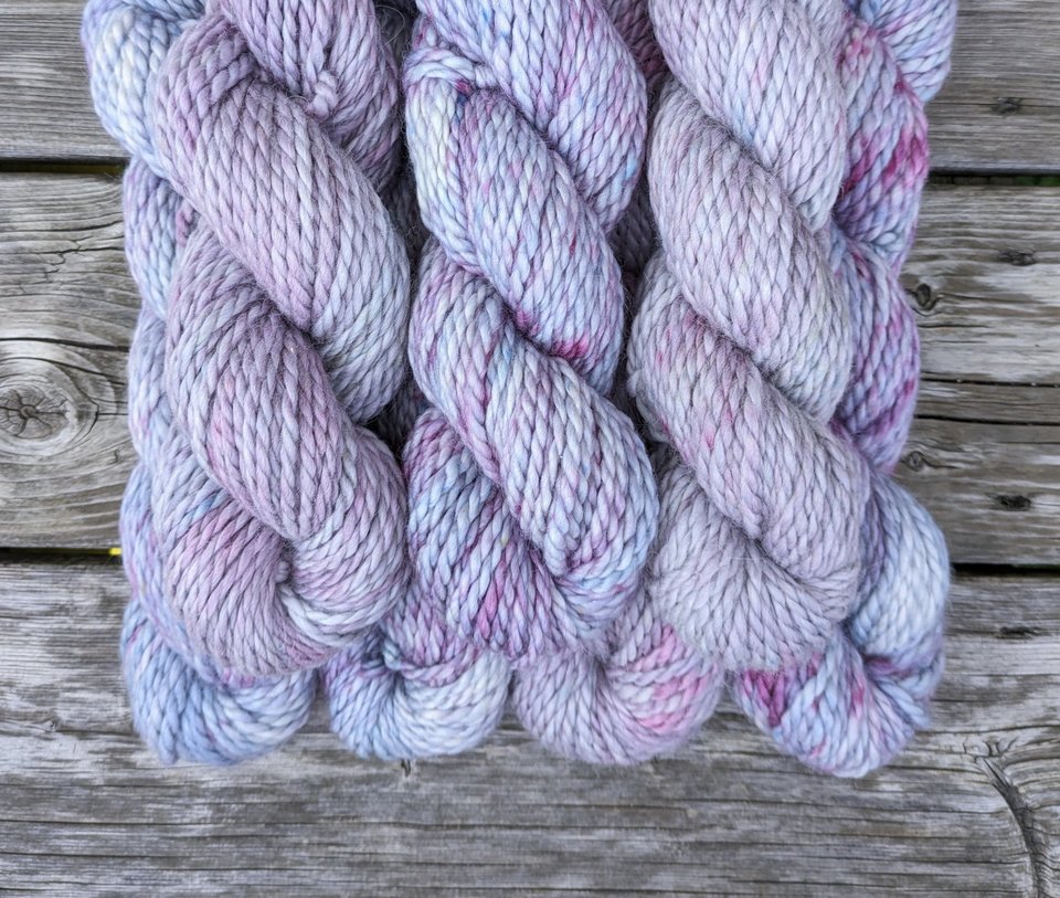 Hand Dyed. Hand Painted Yarn - Baby Alpaca / Merino - Calm Before The Storm