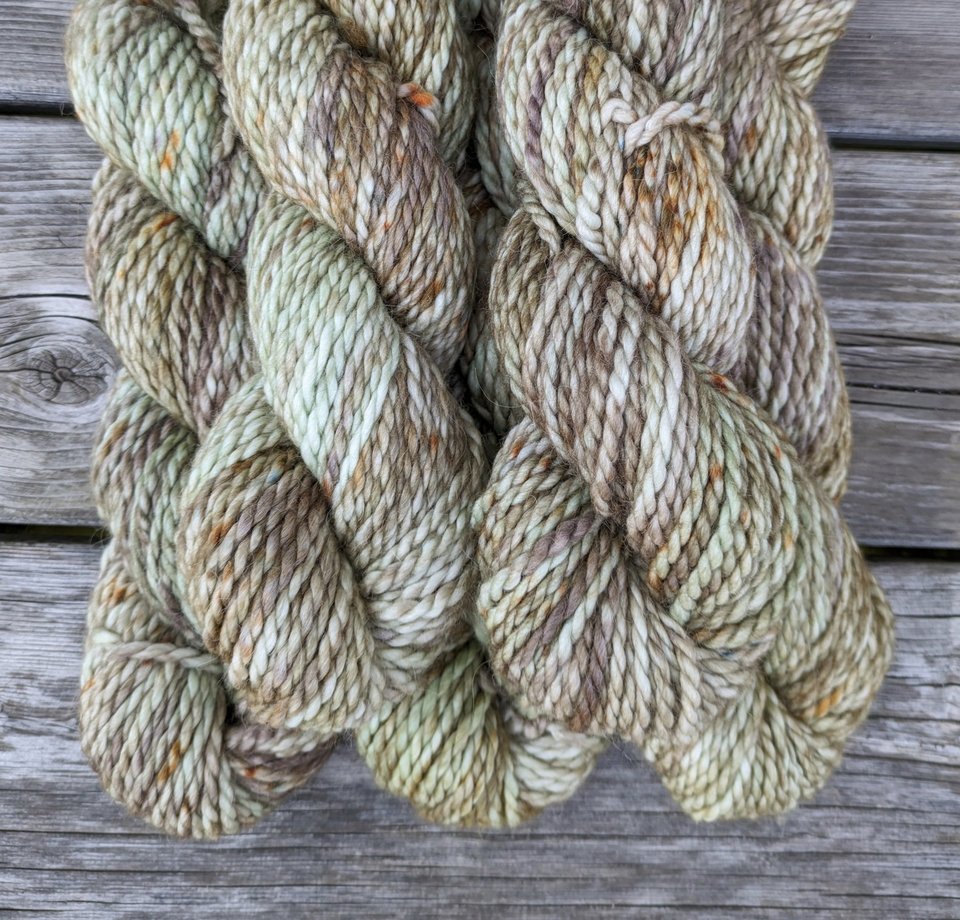 Hand Dyed. Hand Painted Yarn - Baby Alpaca / Merino - Gilded Age