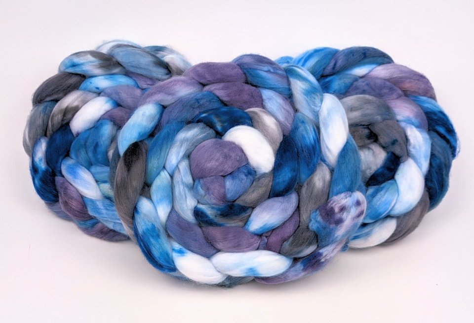Hand Painted Top / Roving | Faux Cashmere | Mystic