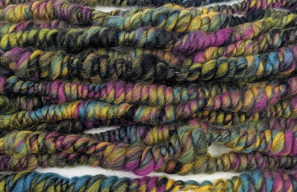 Handspun Art Yarn | Beehive Yarn | Coil Yarn