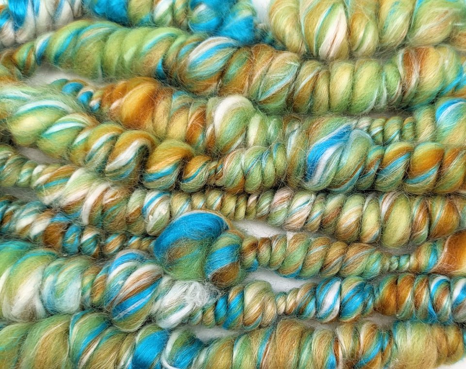 Handspun Art Yarn | Beehive Yarn | Coil Yarn