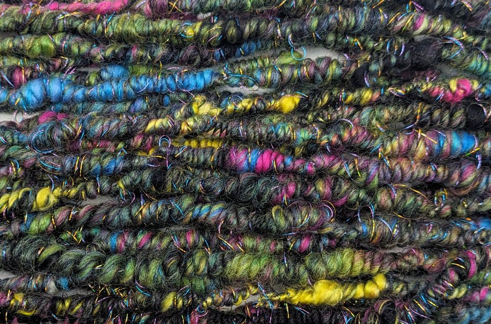 Handspun Art Yarn | Beehive Yarn | Coil Yarn