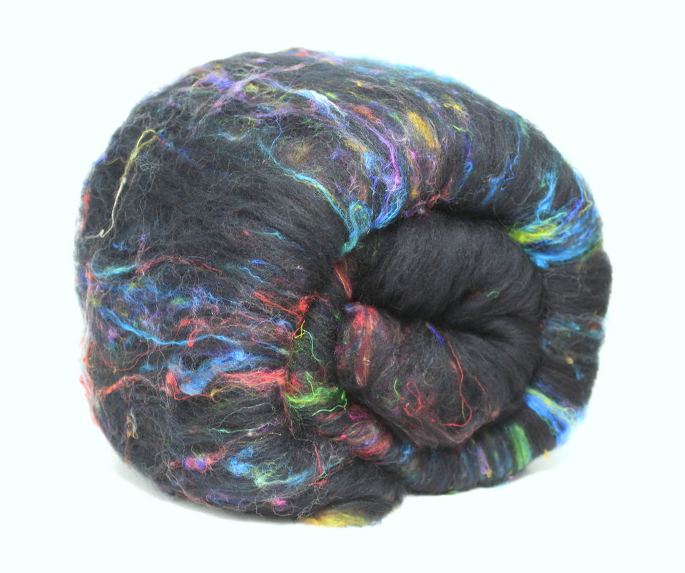 Spinning Fiber Batt | Art Batt | Polwarth / Merino / BFL / Sari Silk