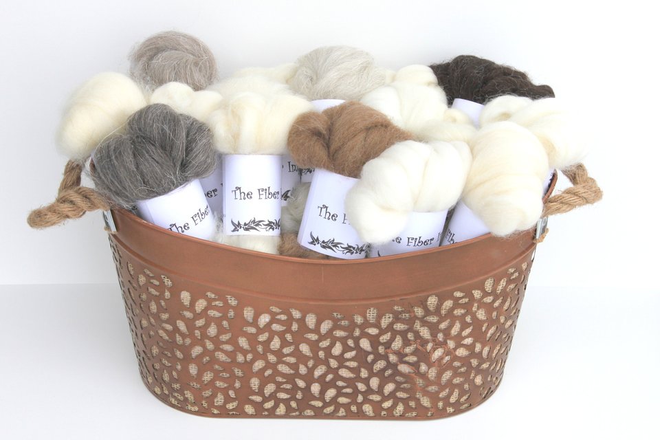 35 Breed Wool Fiber Sampler - Spinners Bundle - Needle Felting Kit