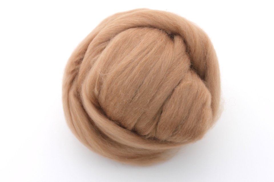 Baby Camel - Undyed Combed Top - Natural Roving - Spinning Fiber