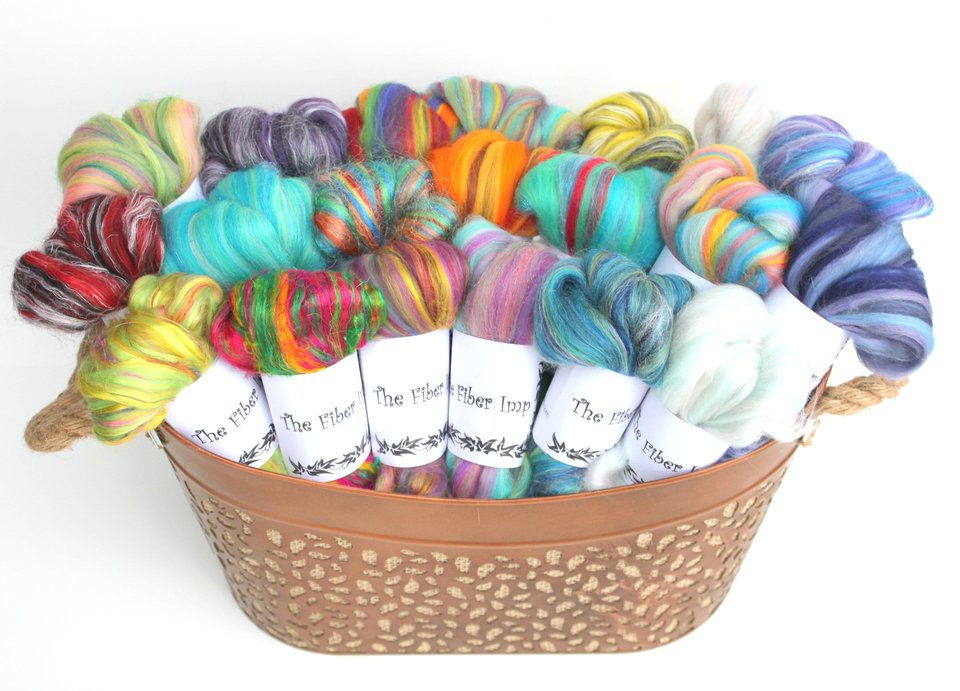 Spinners Delight - Blended Wool Roving - Combed Top - Felting Gift Pack