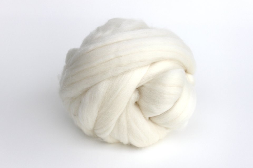 Polwarth - Natural Roving - Undyed Combed Top