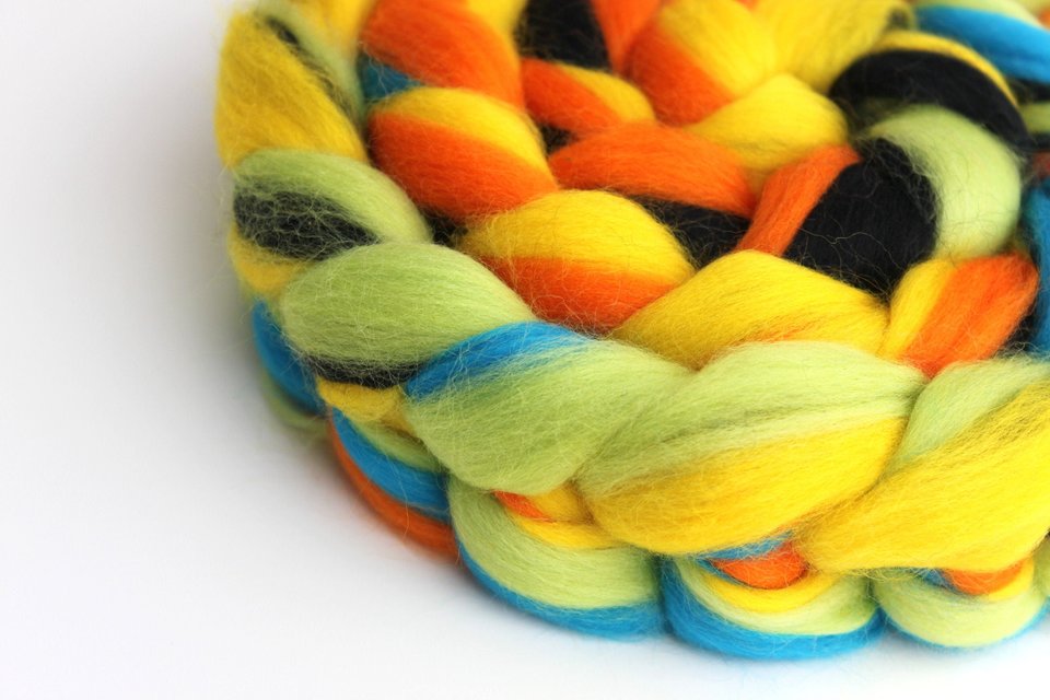 Merino Roving / Combed Top - Spinning Fiber - Custom Blended - Kapow!