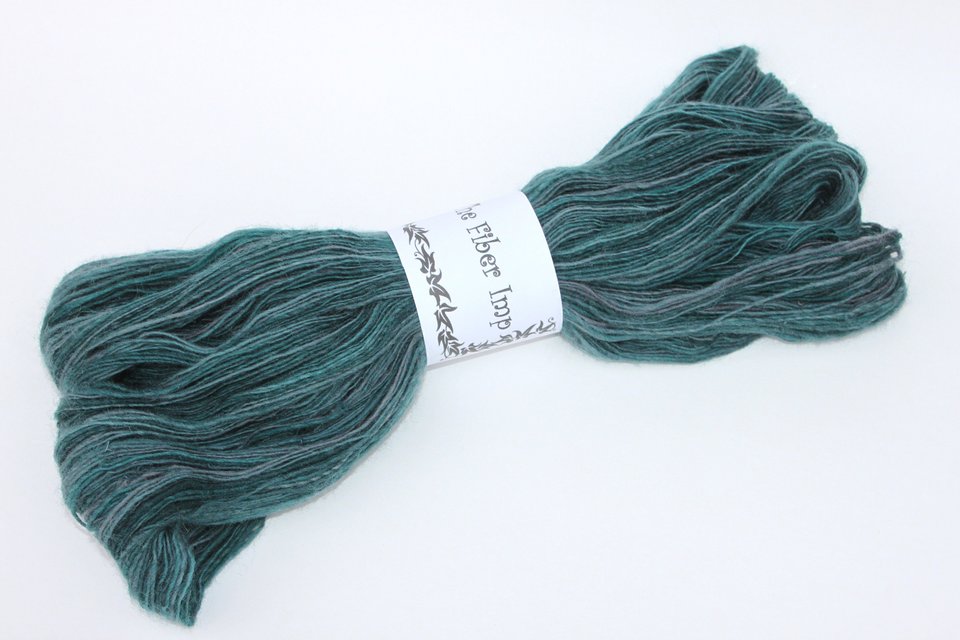 Handspun Yarn | Single Ply | Shetland | Cloudy Night