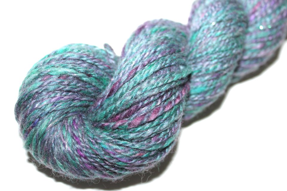 Handspun Yarn - DK Weight Yarn - Mixed Fibers - Grapevine