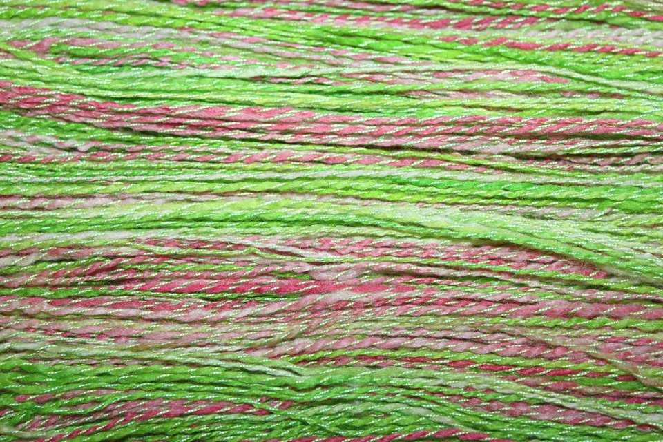 Handspun Twist Yarns | 2-Ply | Merino / Silk | Watermelon
