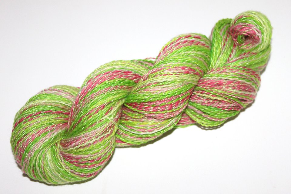 Handspun Twist Yarns | 2-Ply | Merino / Silk | Watermelon