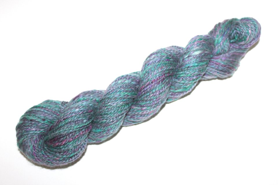 Handspun Yarn - DK Weight Yarn - Mixed Fibers - Grapevine