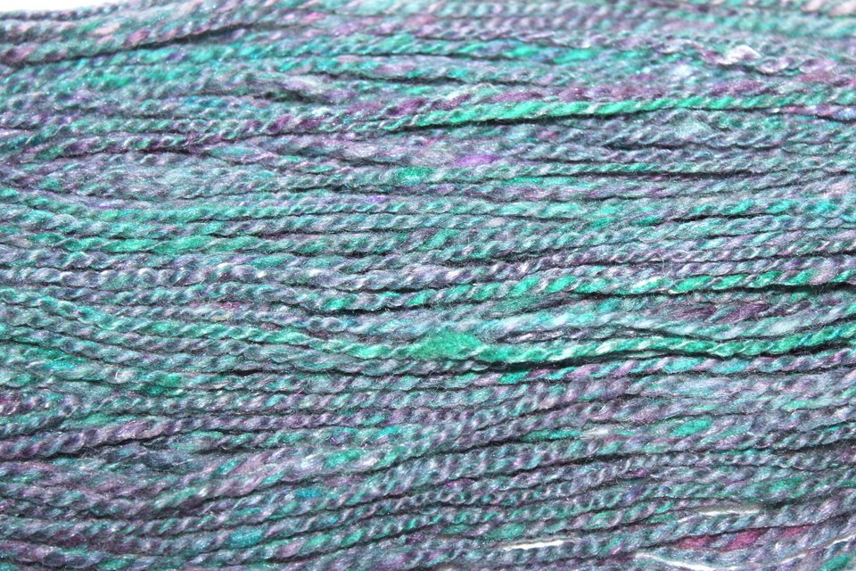 Handspun Yarn - DK Weight Yarn - Mixed Fibers - Grapevine