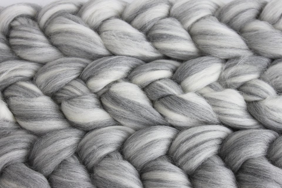 Merino - Natural Roving - Undyed Combed Top - Blended Natural Colours