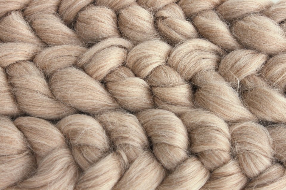 Fawn Baby Alpaca - Undyed Combed Top - Natural Roving - Spinning Fiber