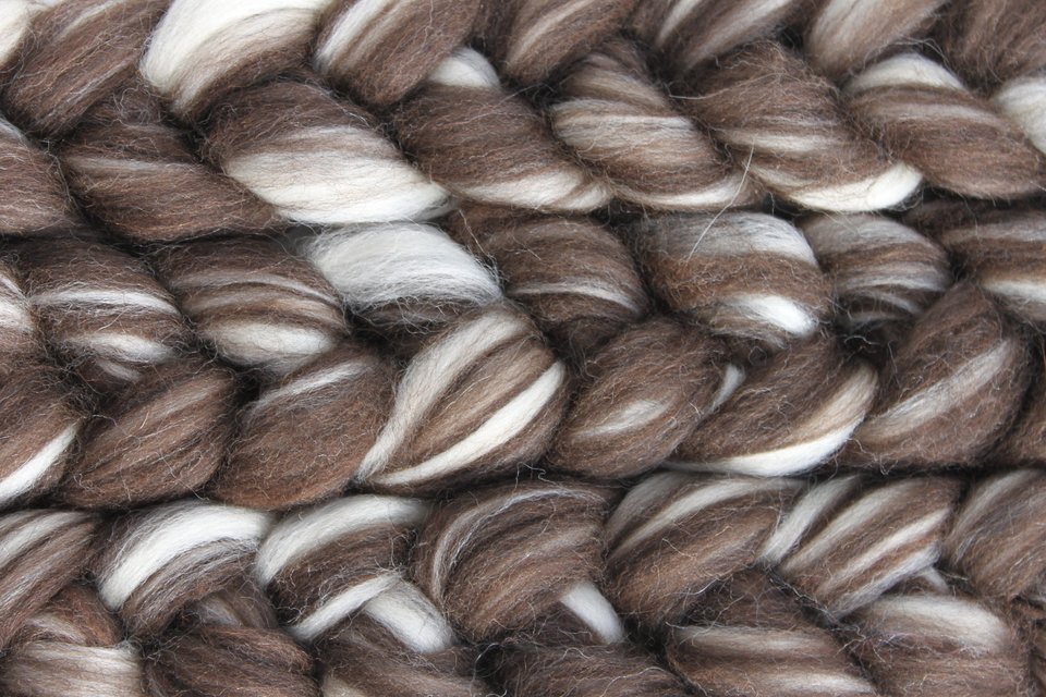 Corriedale - Natural Roving - Undyed Combed Top - Blended Natural Colours