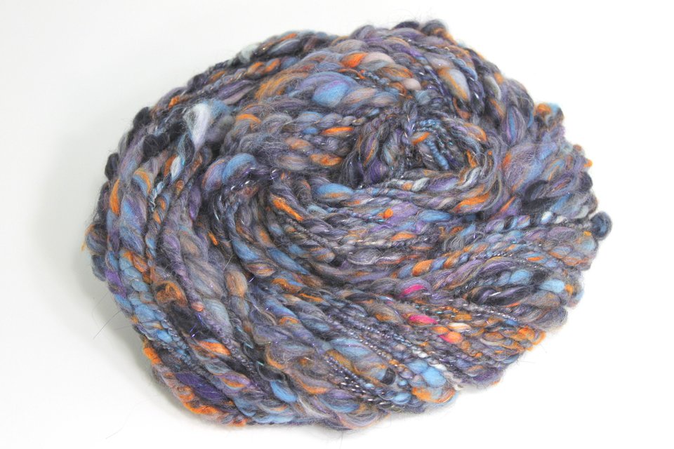 Handspun Thick and Thin Yarn | Mixed Fibers | Batt Barf