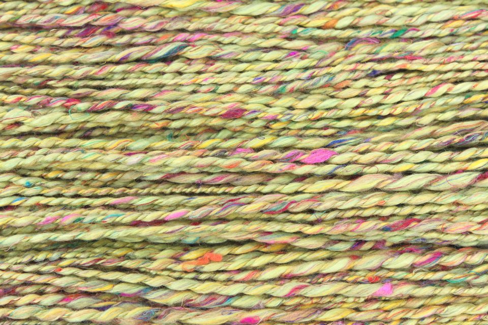 Handspun Yarn - Aran Weight - Mardi Gras