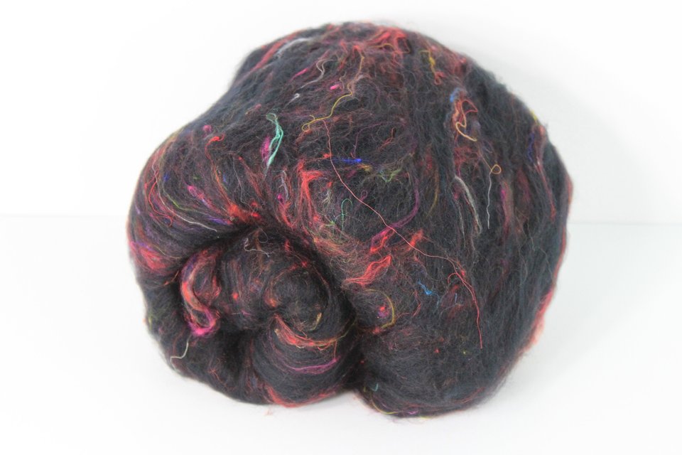 Spinning Fiber Batt - Merino / Sari Silk - All Colours