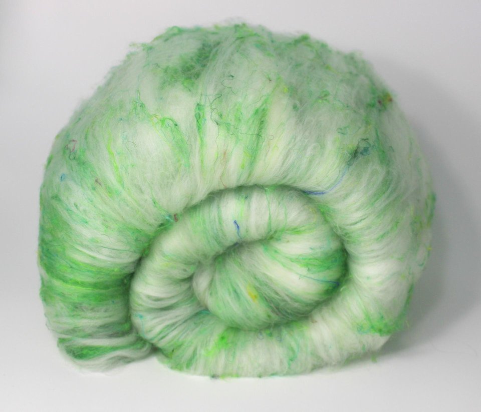 Spinning Fiber Batt | Art Batt | Polwarth / Merino / BFL / Sari Silk