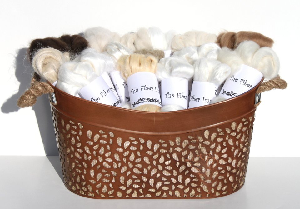 Sheepless Fiber Sampler - Spinners Bundle - Roving Kit - Luxury Fibers