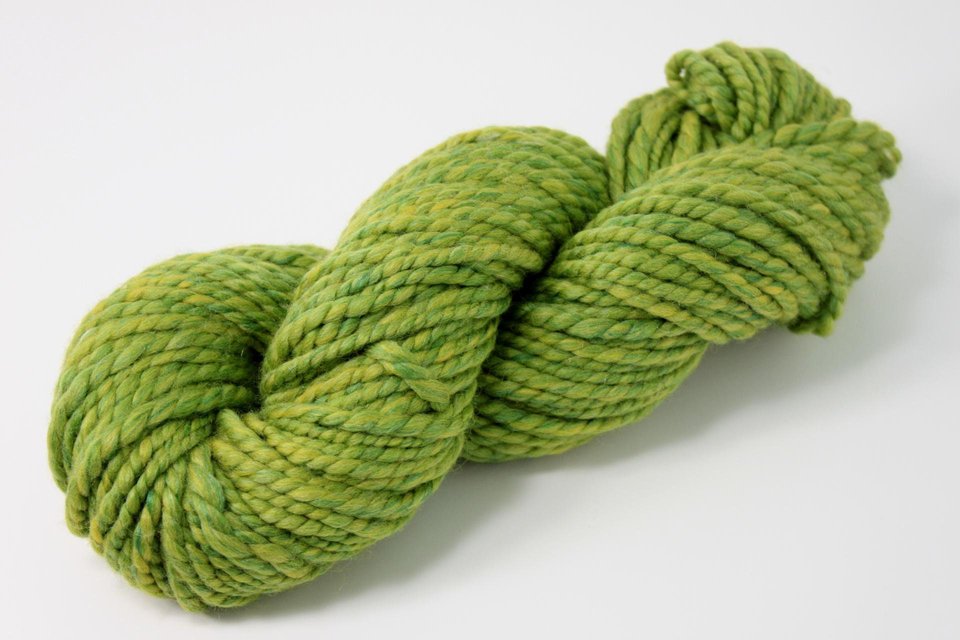 Handspun Yarn | Merino / Silk / Bamboo | Lemongrass