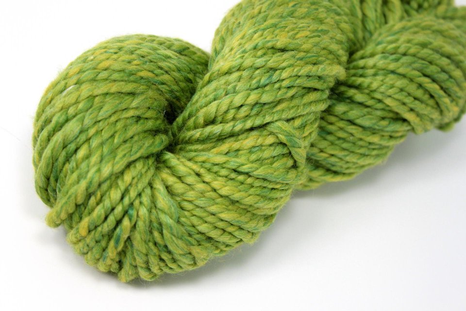 Handspun Yarn | Merino / Silk / Bamboo | Lemongrass