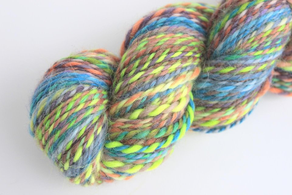 Handspun Yarn | Baby Alpaca | Roller Derby