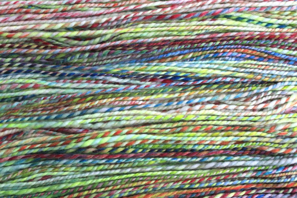 Handspun Yarn | Superwash Merino | Clown Barf