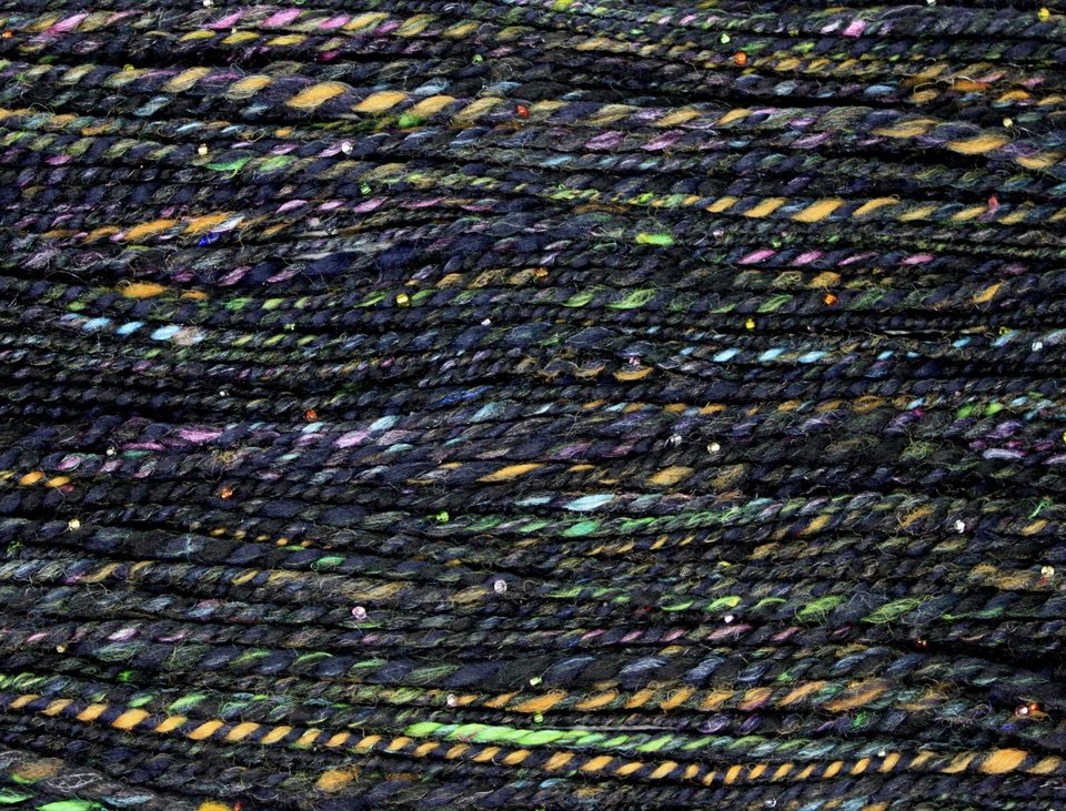 Handspun Beaded Yarn | Mixed Wools | Disco Fever