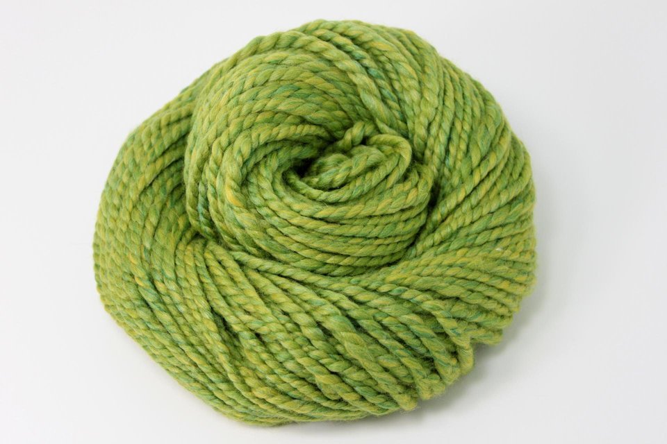 Handspun Yarn | Merino / Silk / Bamboo | Lemongrass