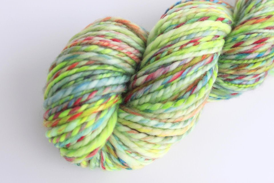 Handspun Yarn | Superwash Merino | Clown Barf