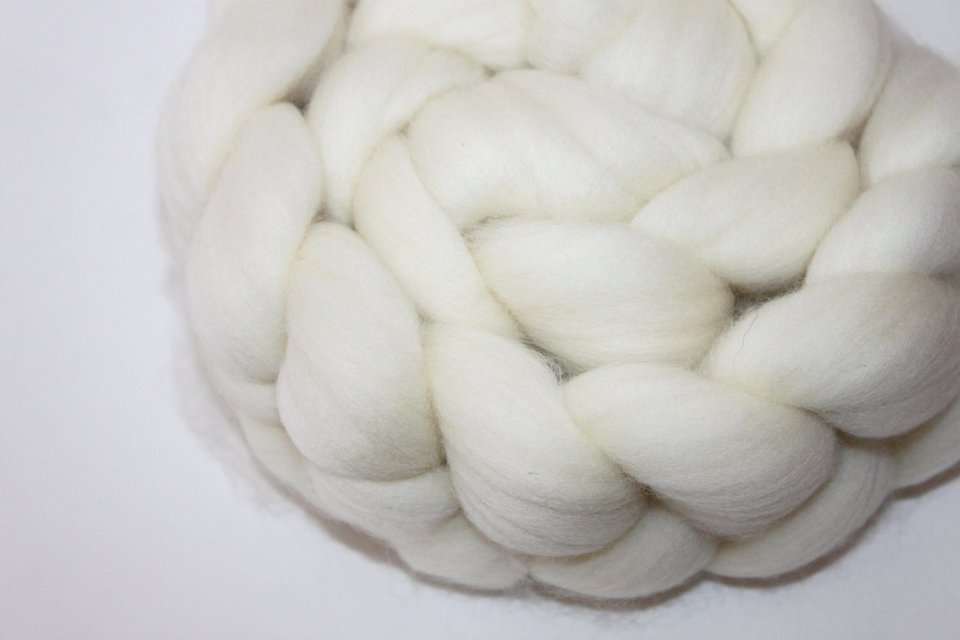 Superfine Merino - Undyed Top - Natural Roving - Spinning Fiber