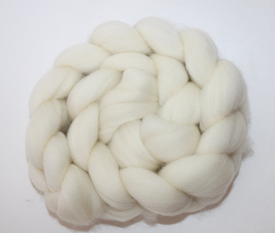 Superfine Merino - Undyed Top - Natural Roving - Spinning Fiber