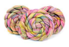 Merino Roving / Combed Top - Spinning Fiber - Custom Blended - Music Box