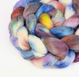 Hand Painted Top / Roving | Merino / Soy | Into The Abyss