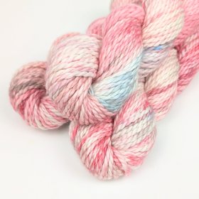 Hand Dyed. Hand Painted Yarn - Baby Alpaca / Merino - Cotton Candy 