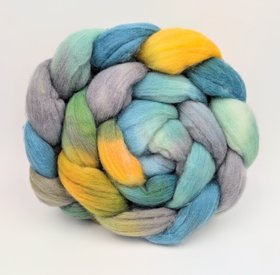 Hand Painted Top / Roving | Advent Day 3 | Merino | Sunny With A Chance Of Rain