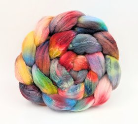 Hand Painted Top / Roving | Advent Day 15 | Merino / Soy | Festival Of Lights