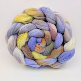 Hand Painted Top / Roving | Advent Day 1 | Rambouillet | Beachcomber