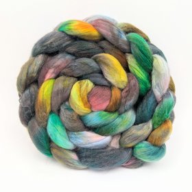 Hand Painted Top / Roving | Advent Day 8 | Faux Cashmere | Moss And Merlot