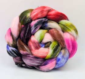 Hand Painted Top / Roving | Advent Day 16 | Superwash Merino / Nylon / Bamboo | Candy Orchard