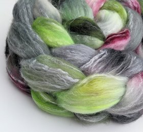 Hand Painted Top / Roving | Polwarth / Bamboo / Nylon | Ghostbusters