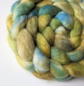 Hand Painted Top / Roving | Baby Alpaca | The Grinch