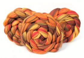 Blended Roving / Combed Top | Merino | Firestruck