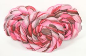 Blended Roving / Combed Top | Merino | Cherry Blossom